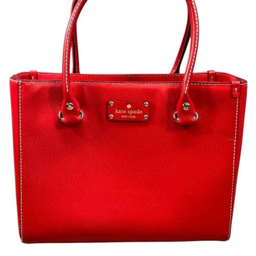 Vintage Red Leather Tote